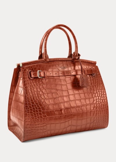 Women's Ralph Lauren Alligator Large RL50 Handbags | 864013ZPS